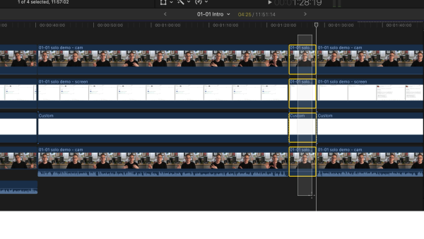 Rough cut