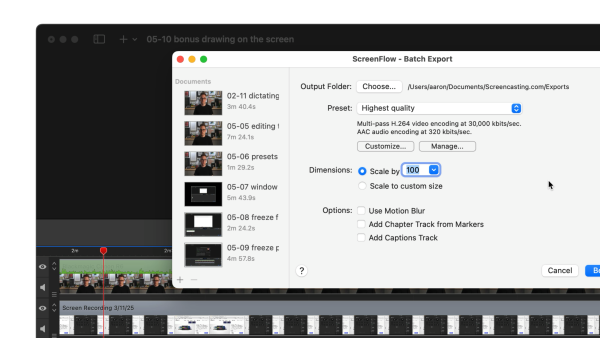 Exporting workflows