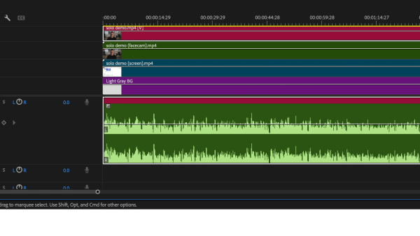 Editing the audio
