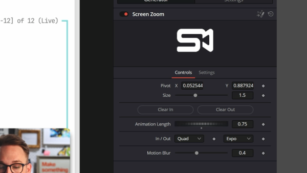 Screen zoom presets