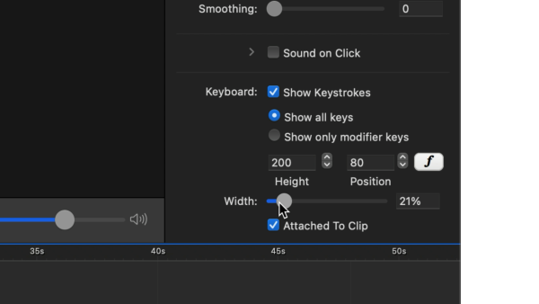 Screen properties