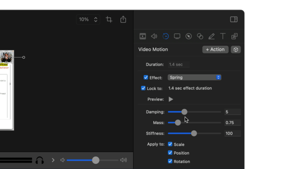 Video actions